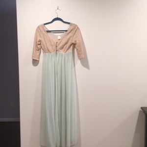 Mint green and cream retro styled robe.